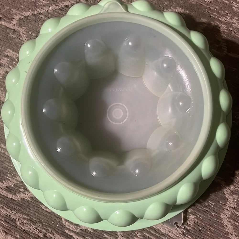 Vintage Tupperware Jello Mold Retro Lime Green Dessert Container Collector 3 Pc